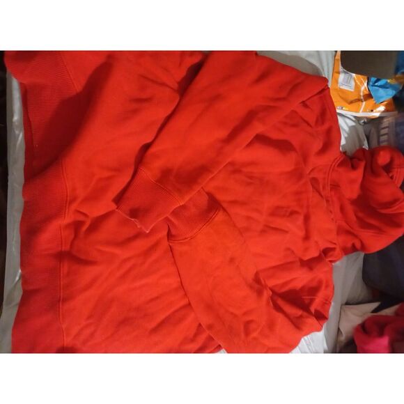 Y2K 2000s Avirex Red Size XXL Skater Pull Over Hoodie Metalic Print Grunge - Picture 5 of 7